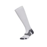 2XU Unisex Vectr L.Cush Full Length Socks, white/grey