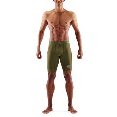 Skins Mens 3-Series Half Tights (khaki)